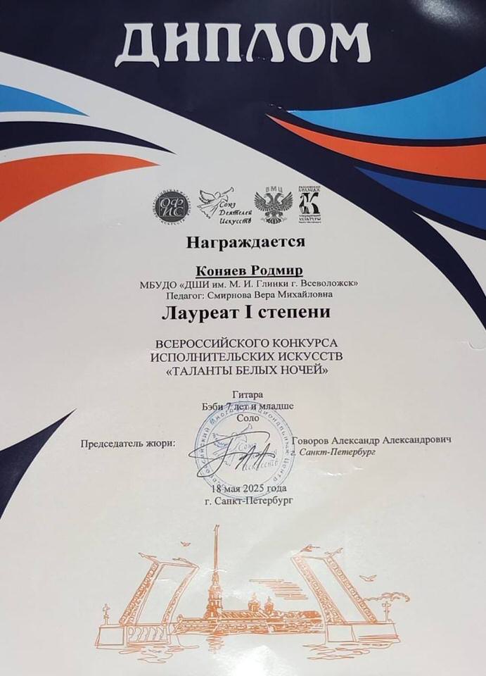 Коняев Родмир ВК Таланты Белых ночей